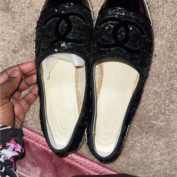 Chanel Women's Black Espadrilles - Picture 1 of 12